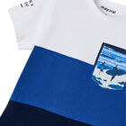 Boys White, Blue & Navy Shorts Set, 1, hi-res