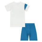 Boys White & Blue California Shorts Set, 1, hi-res