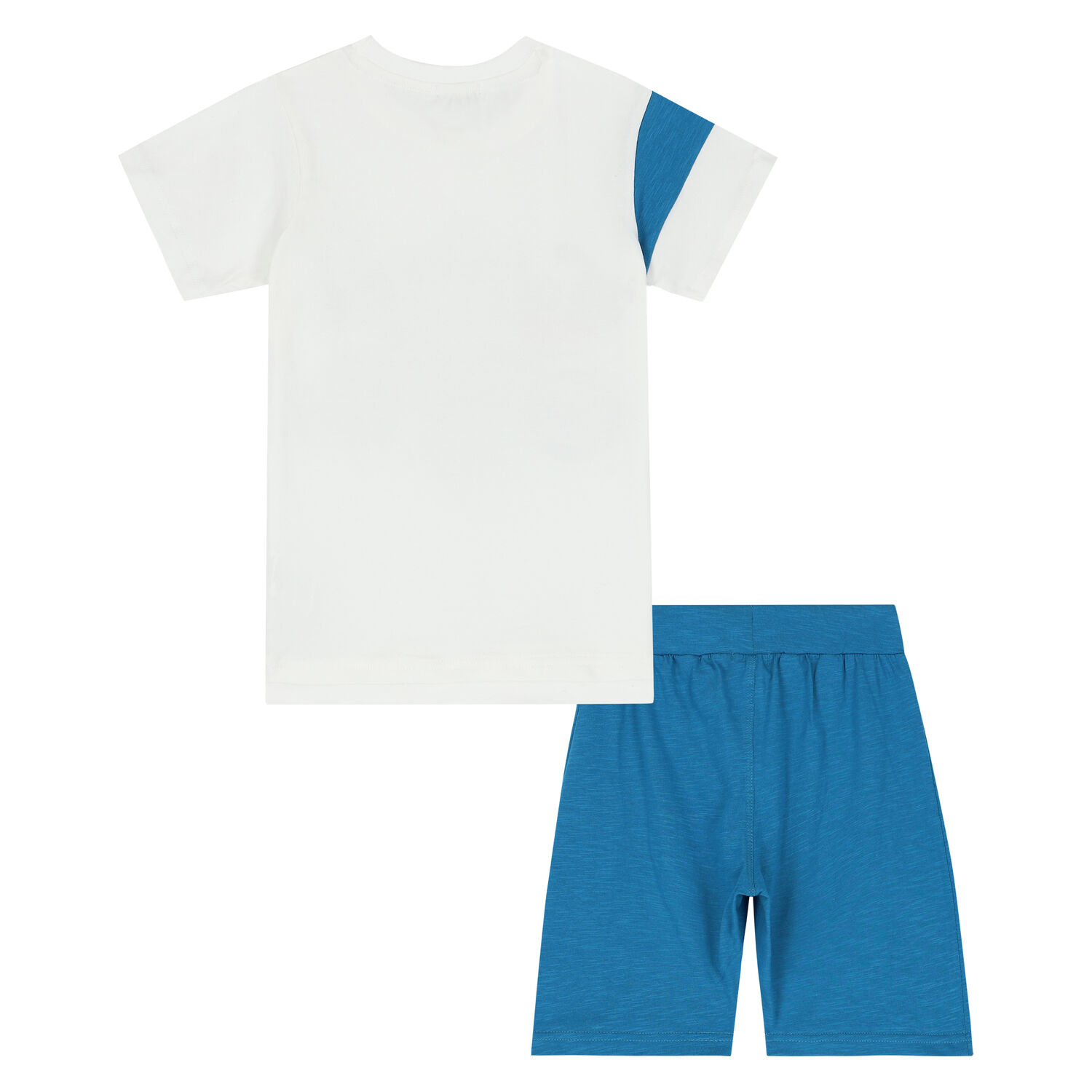 Boys White & Blue California Shorts Set, 1, hi-res