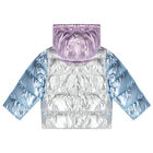 Girls Pink & Blue Metallic Puffer Jacket, 1, hi-res