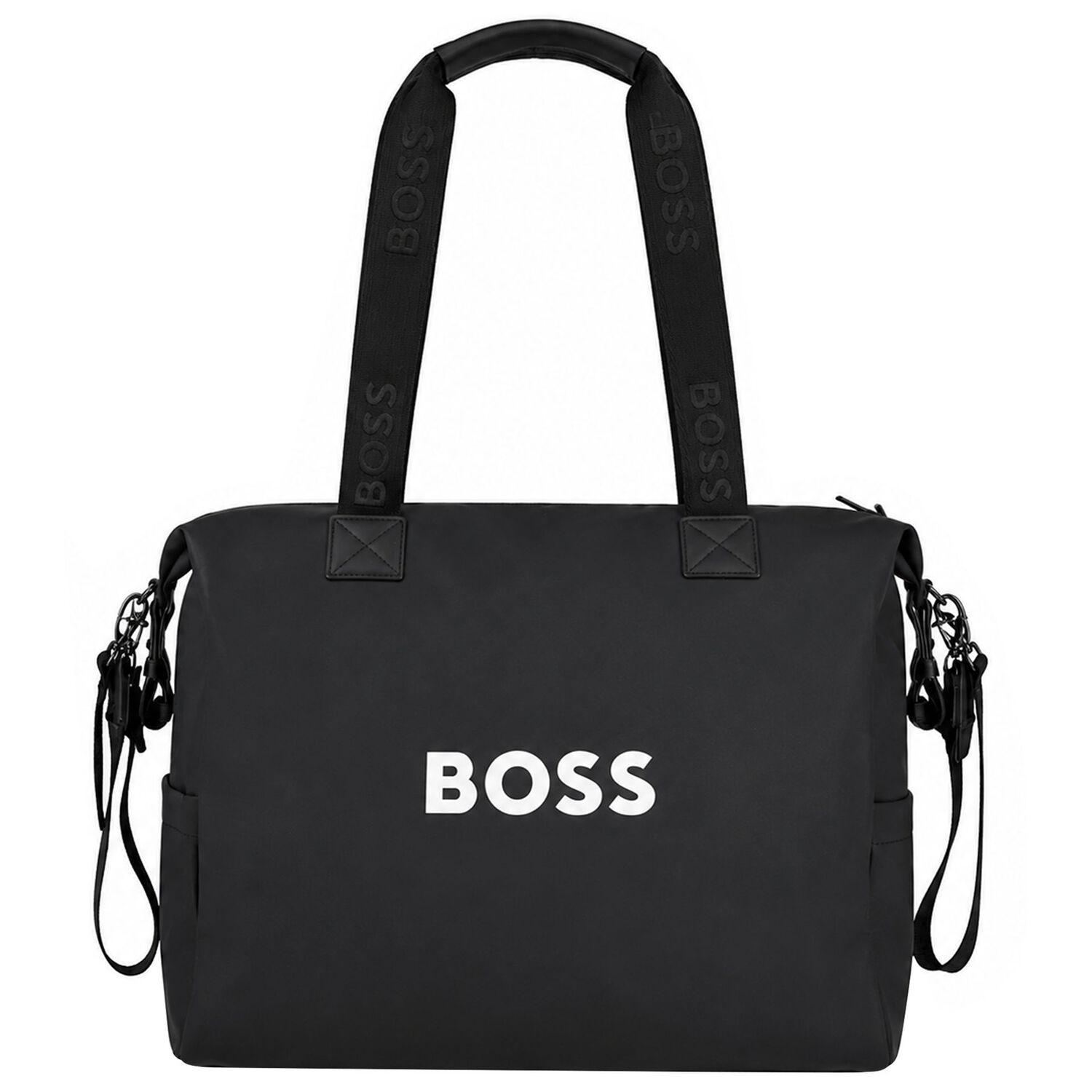 Black Logo Baby Changing Bag, 1, hi-res