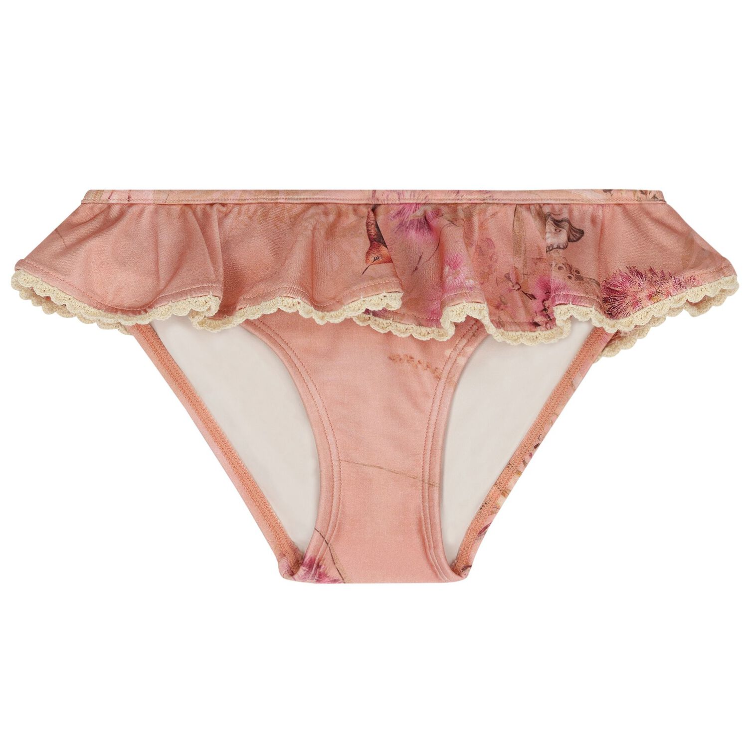 Girls Pink Floral Bikini, 1, hi-res