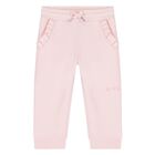 Younger Girls Pink Logo Joggers, 1, hi-res