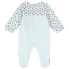 Baby Boys Blue Teddy Bear Logo Babygrow, 2, hi-res