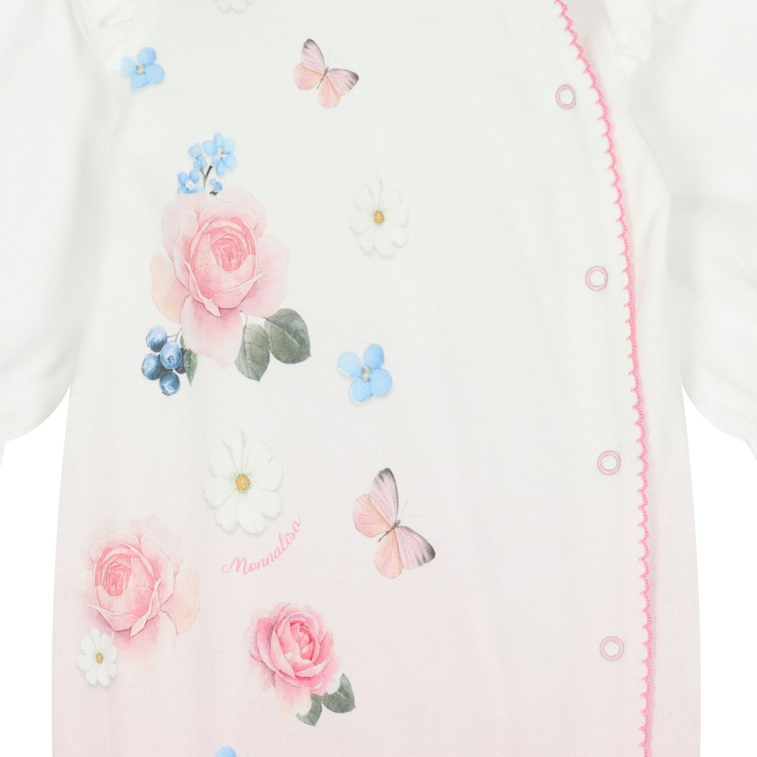 Baby Girls White & Pink Floral Babygrow Gift Set, 1, hi-res