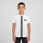 Boys White Logo T-Shirt, 1, hi-res