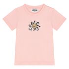 Younger Girls Pink Teddy Bear Logo T-Shirt, 4, hi-res