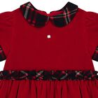 Girls Red Tartan Dress, 1, hi-res