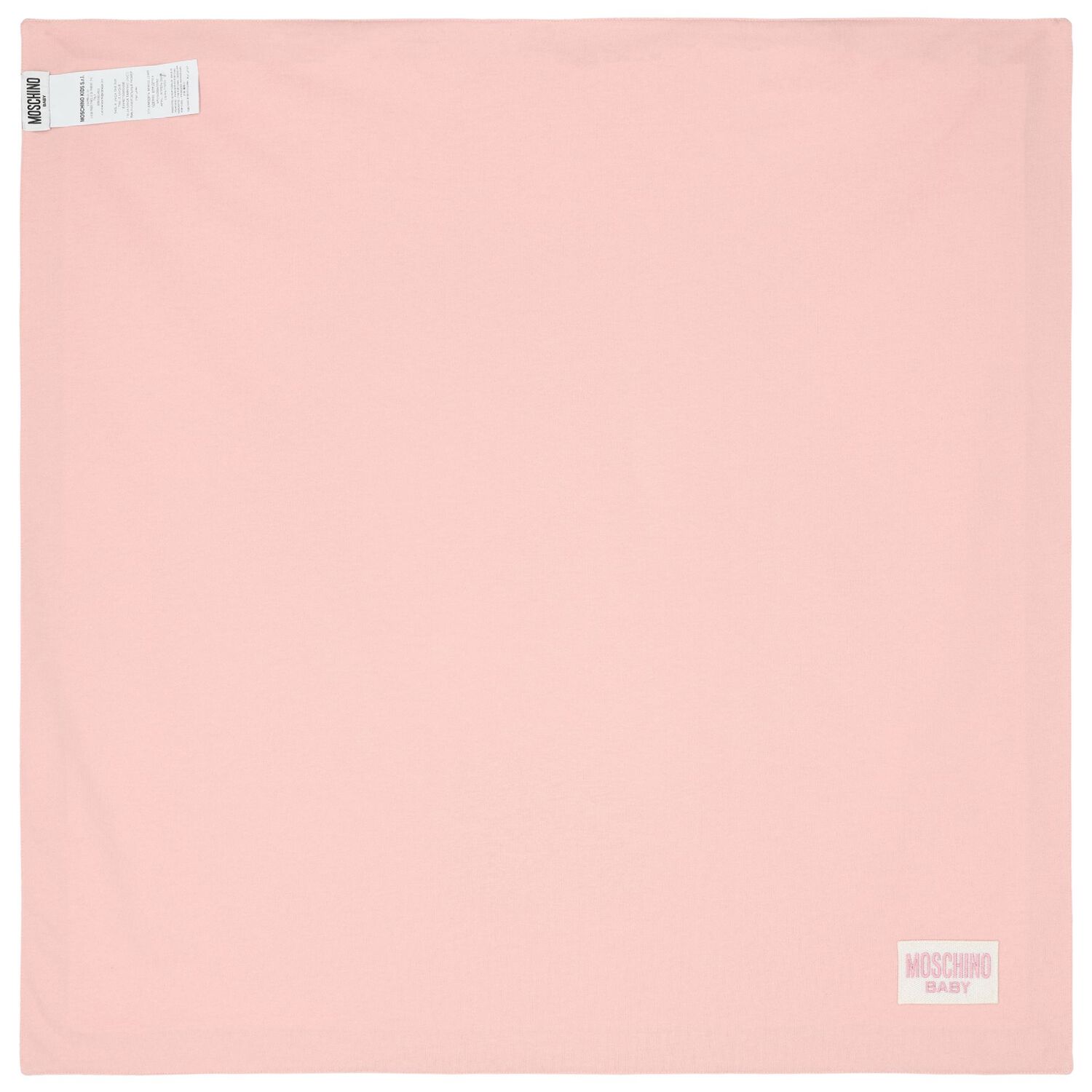 Pink & White Teddy Bear Logo Baby Blanket, 3, hi-res