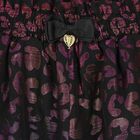 Girls Black & Metallic Leopard Shorts, 2, hi-res