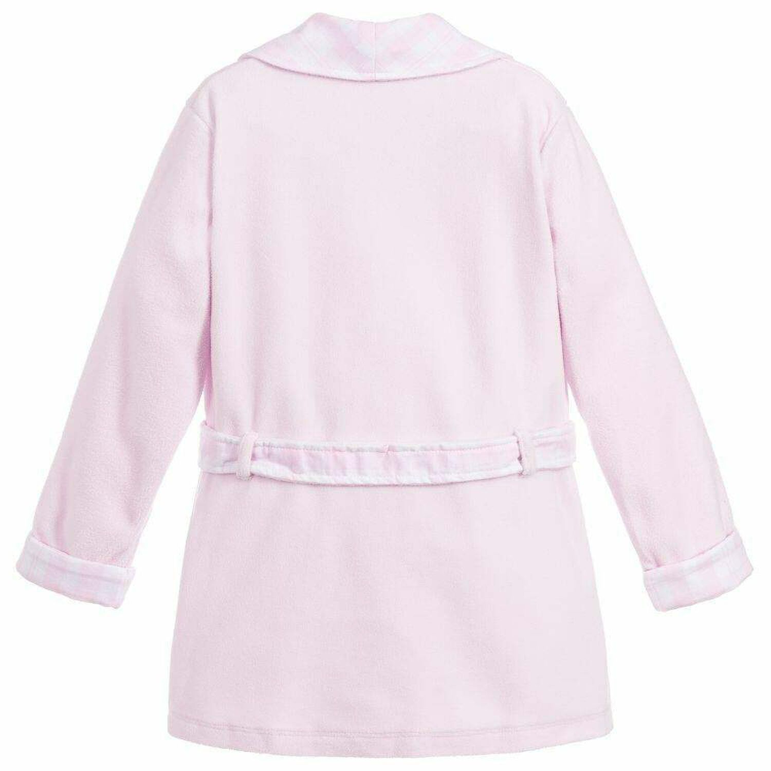 Girls Pink Fleece Dressing Gown, 1, hi-res