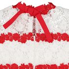 Girls White & Red Embroidered Floral Dress, 1, hi-res