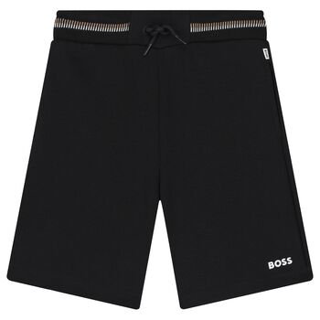 Boys Black Logo Shorts
