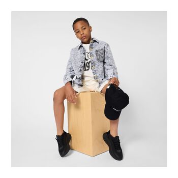 Boys White Elephant Logo T-Shirt