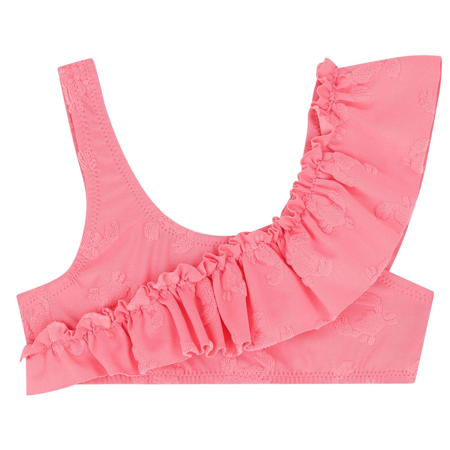 Girls Pink Ruffled Bikini, 2, hi-res