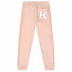 Girls Pink Logo Joggers, 1, hi-res