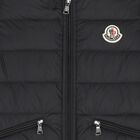 Boys Black Puffer Gilet, 1, hi-res