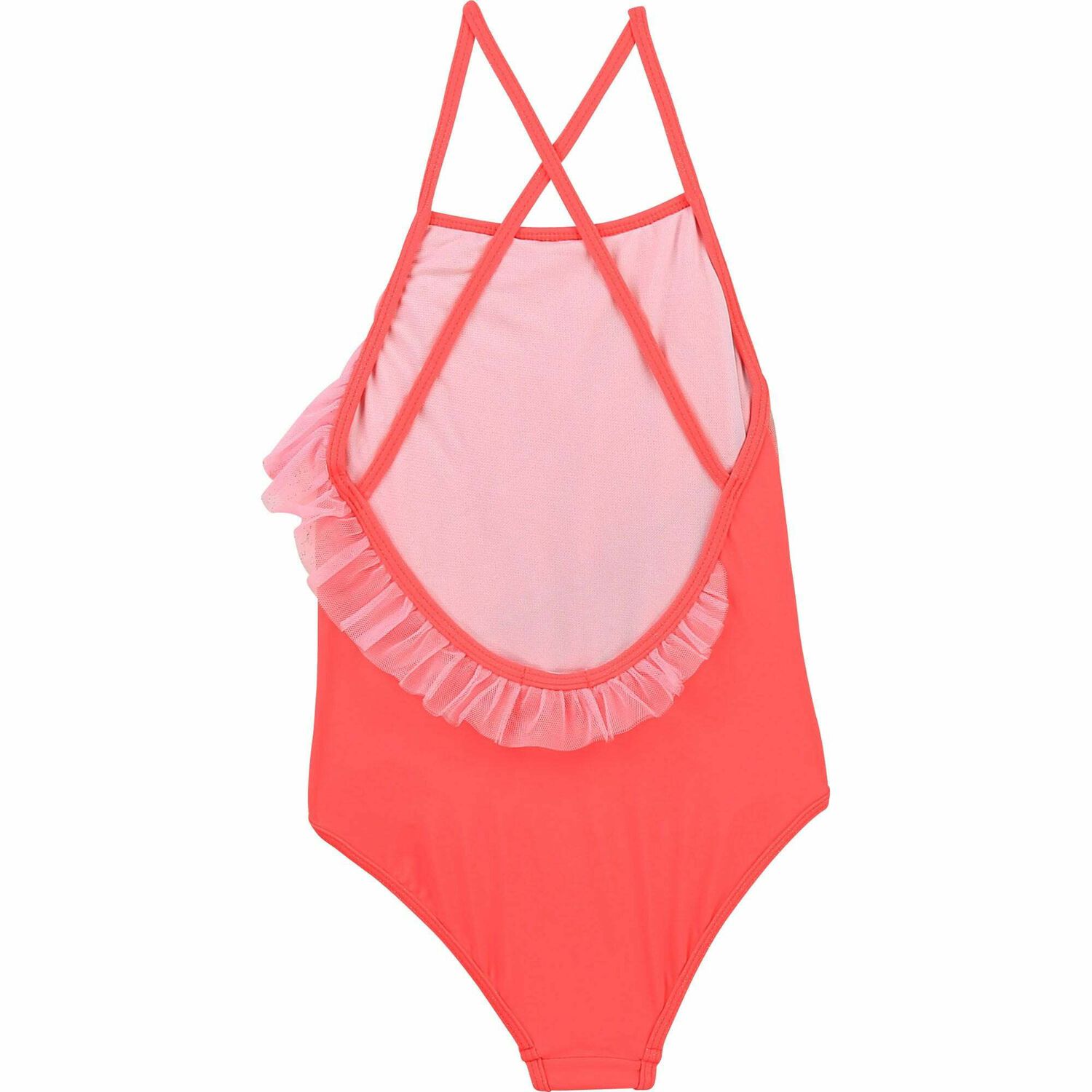 Girls Multicolored Frilled Swimsuit, 1, hi-res