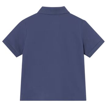 Younger Boys Navy Blue Logo Polo Shirt