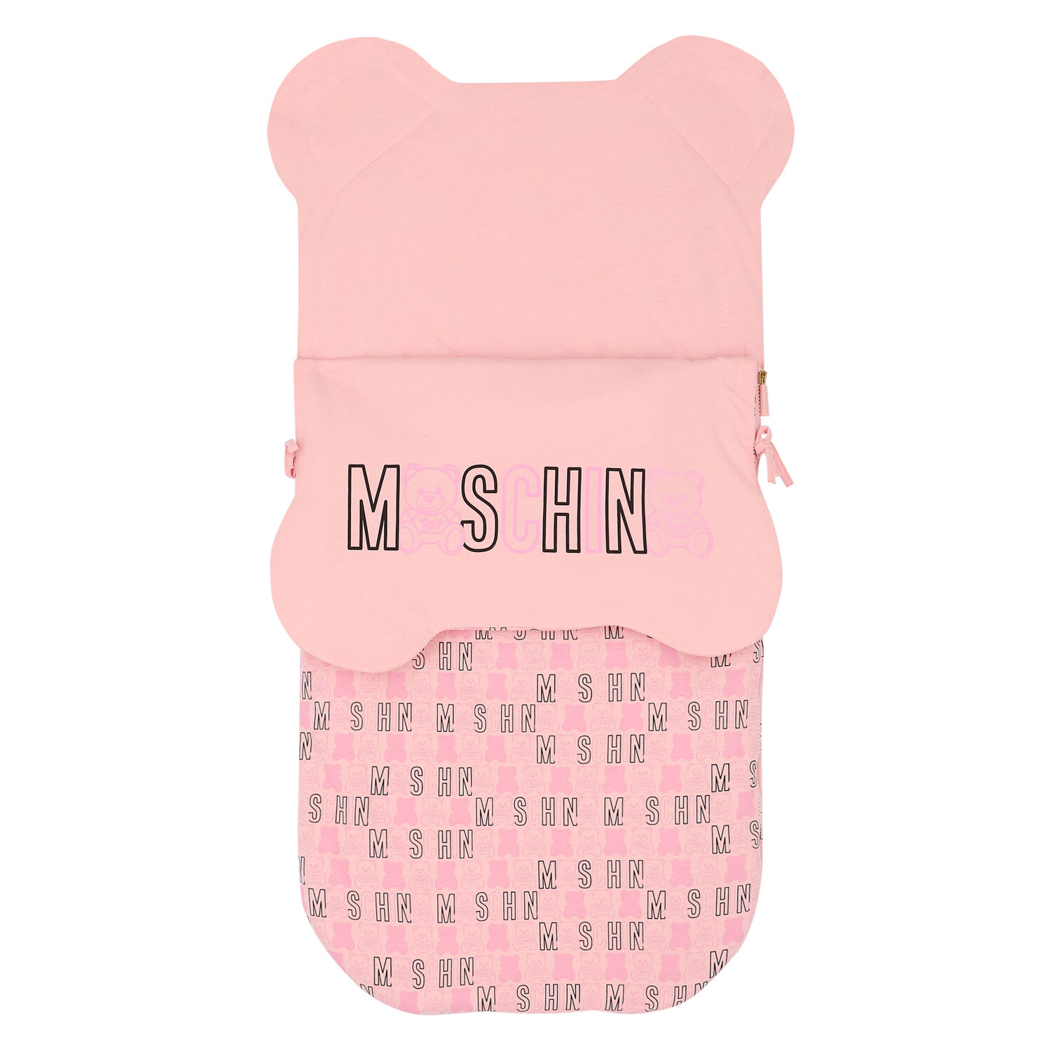 Girls Pink Teddy Logo Baby Nest, 1, hi-res image number null