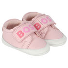 Pink Logo Pre Walker Shoes, 1, hi-res