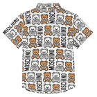 Boys White Logo Shirt, 1, hi-res