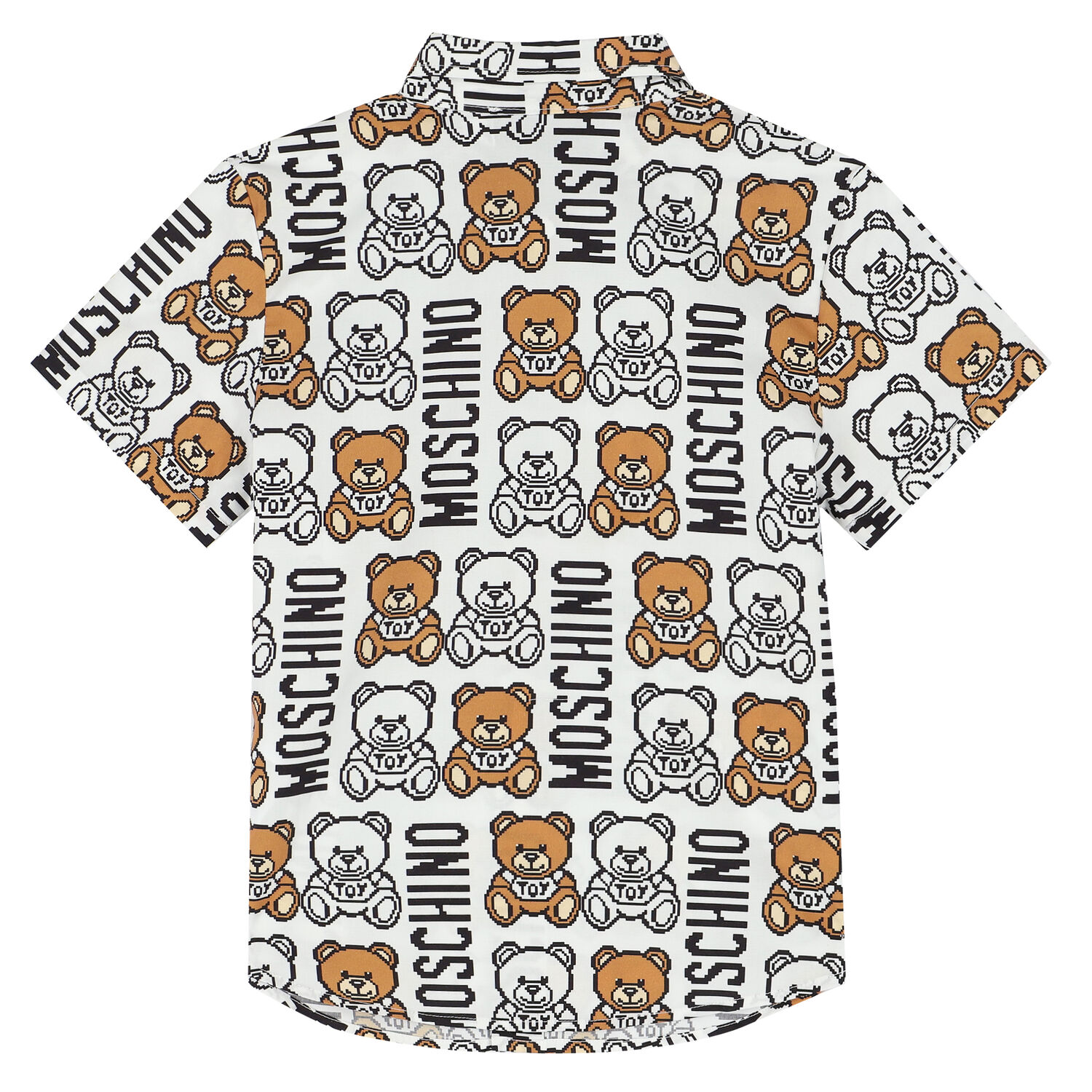 Boys White Logo Shirt, 1, hi-res