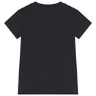 Boys Black Logo T-Shirt, 1, hi-res