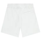 Boys White Logo Shorts, 1, hi-res