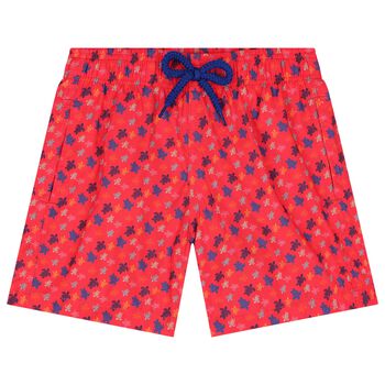 Boys Red Turtle Swim Shorts