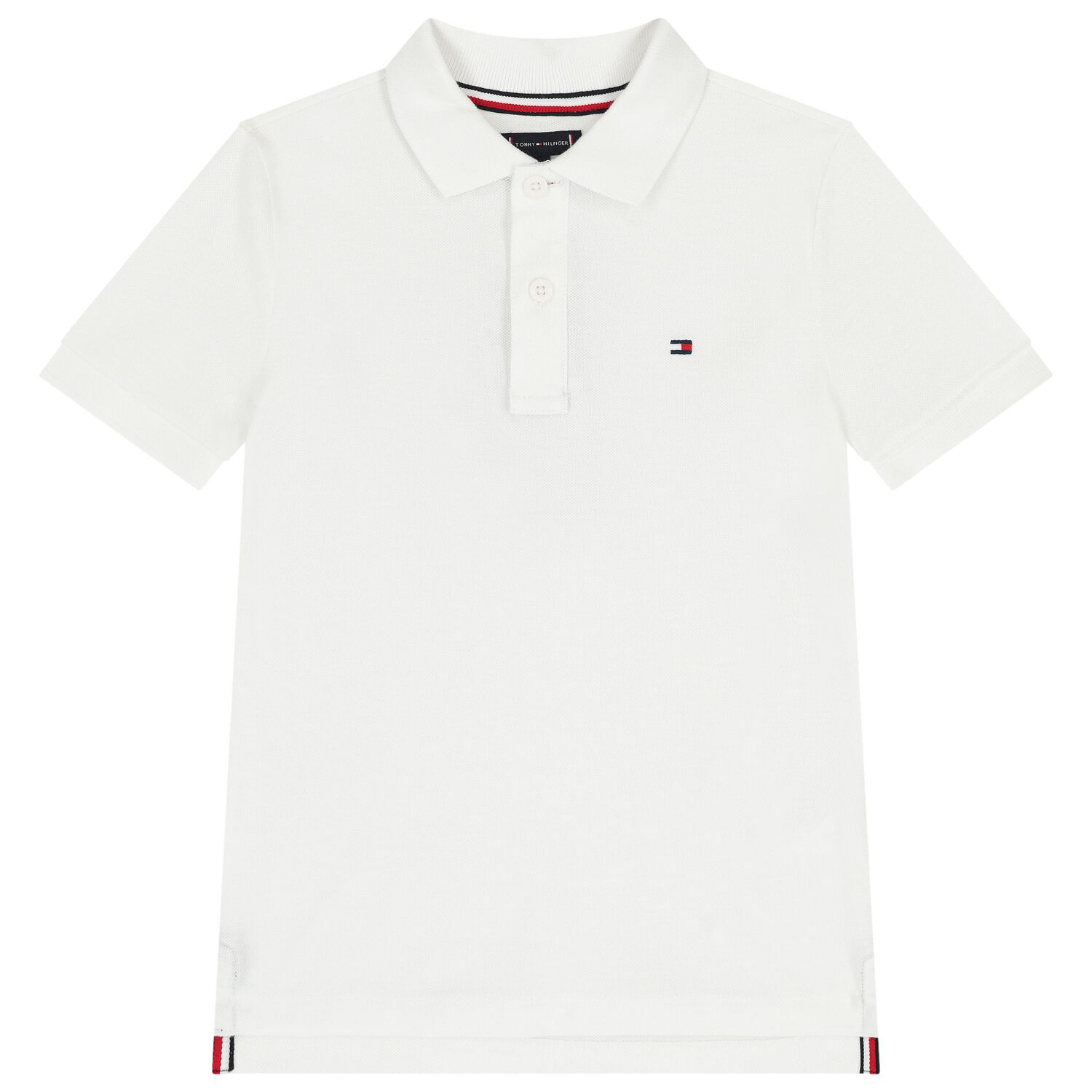 Boys White Logo Polo Shirt, 3, hi-res