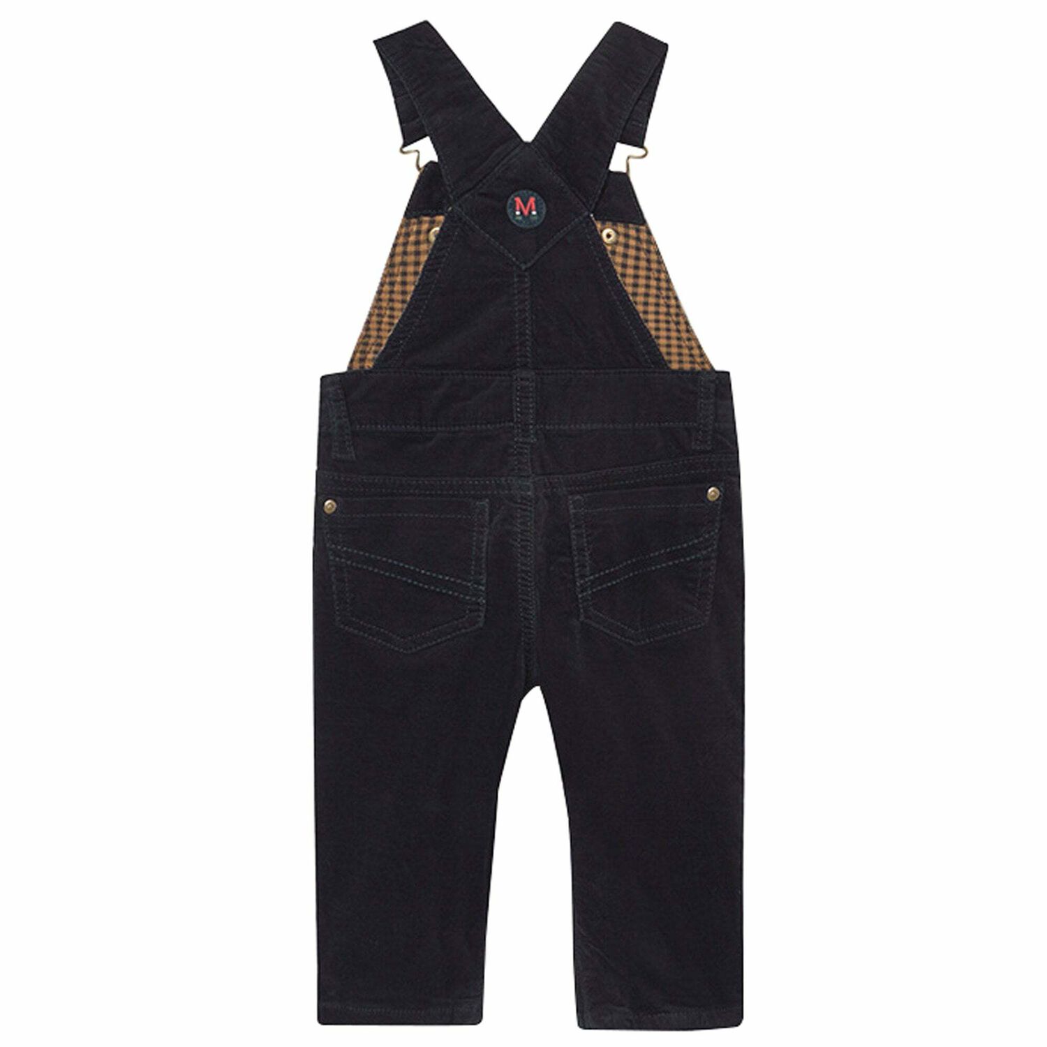 Younger Boys Navy Dungaree, 1, hi-res