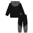 Boys Black & Grey Logo Tracksuit, 1, hi-res