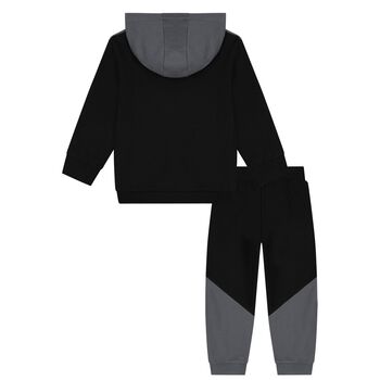 Boys Black & Grey Logo Tracksuit