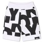 White & Black Logo Shorts, 1, hi-res