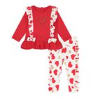 Baby Girls Red Heart Leggings Set, 1, hi-res