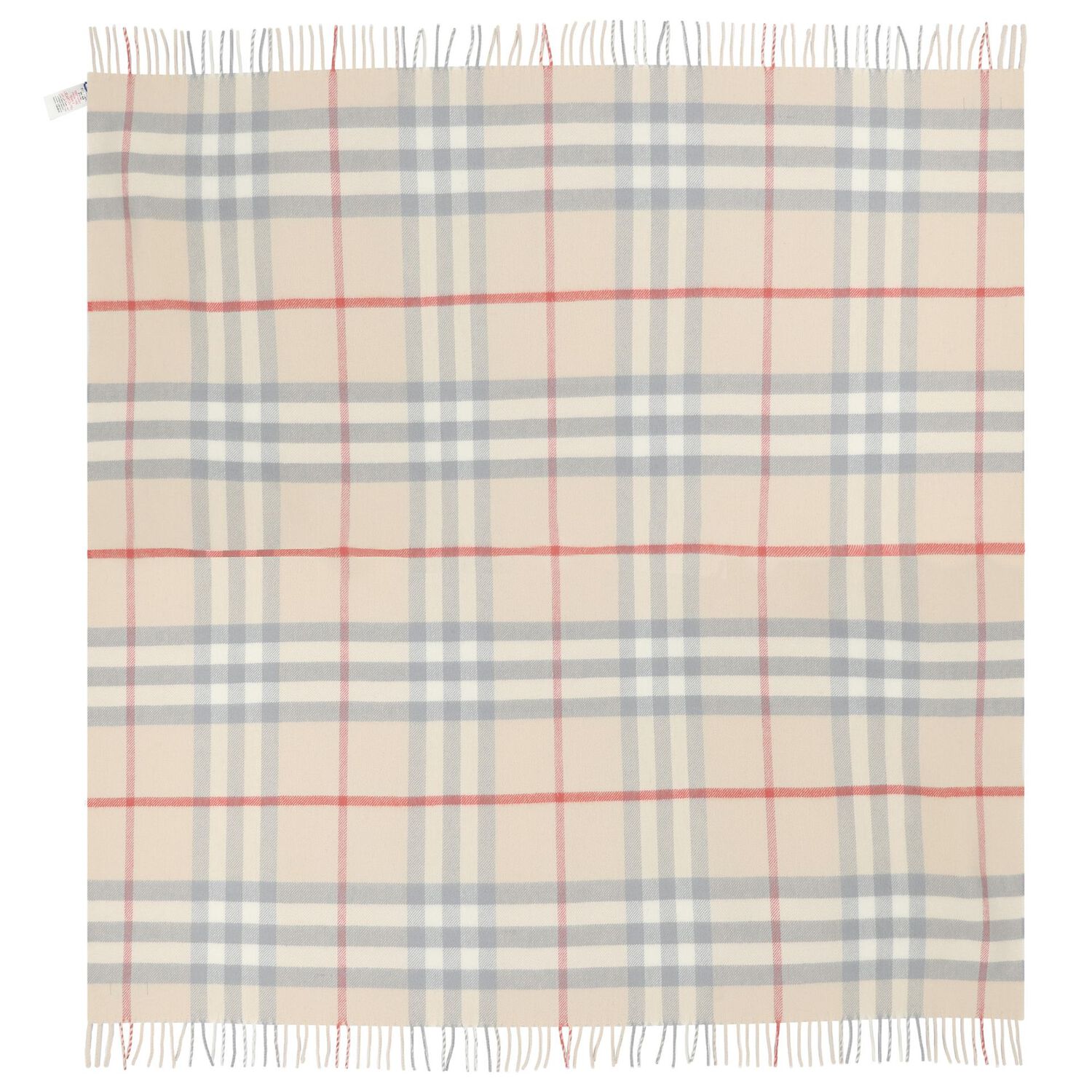 Beige Check Baby Blanket, 1, hi-res image number null