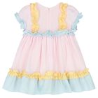 Younger Girls Seersucker Pink & Blue Dress, 1, hi-res