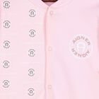 Girls Pink Logo Babygrow, 1, hi-res