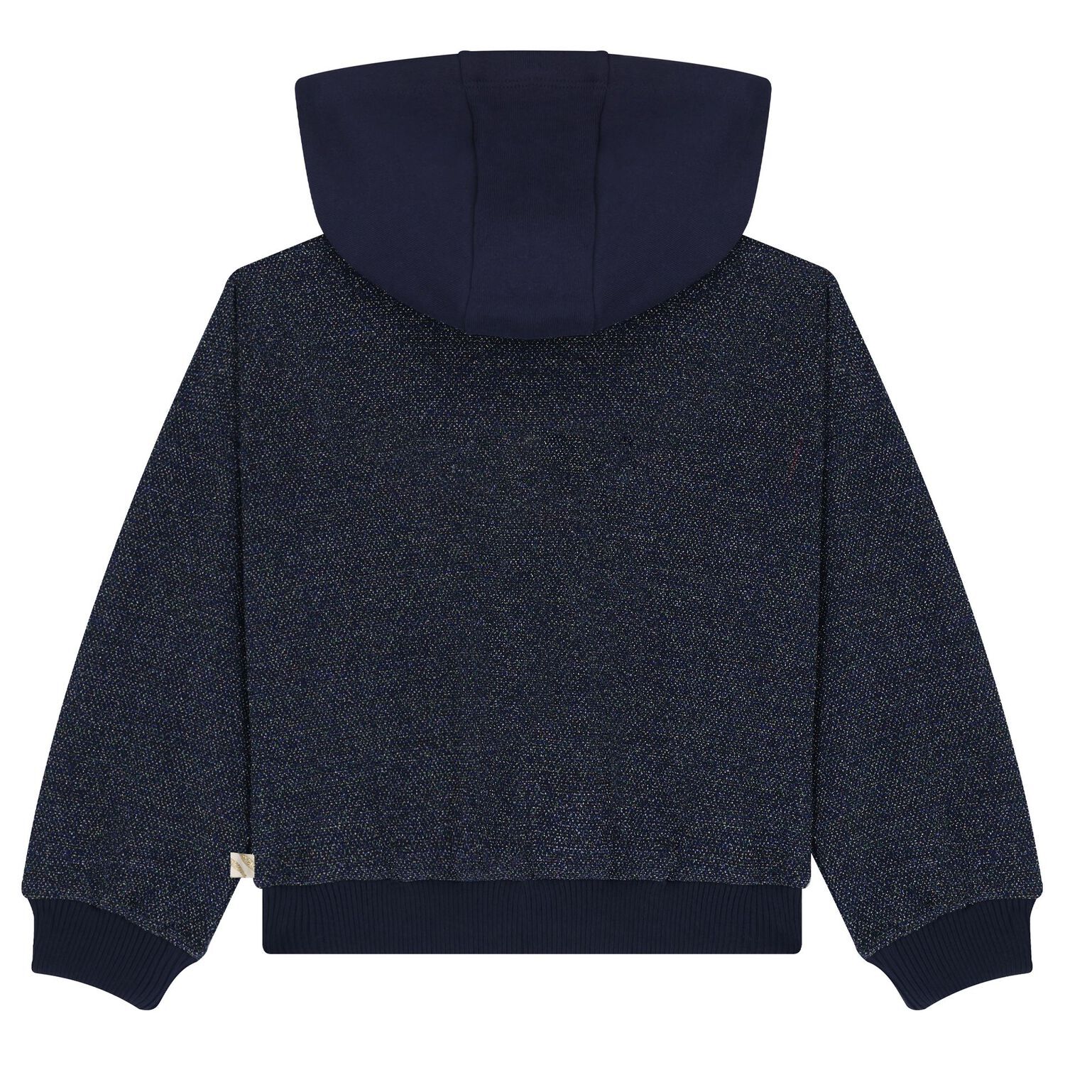 Girls Navy Blue Hooded Top, 1, hi-res image number null