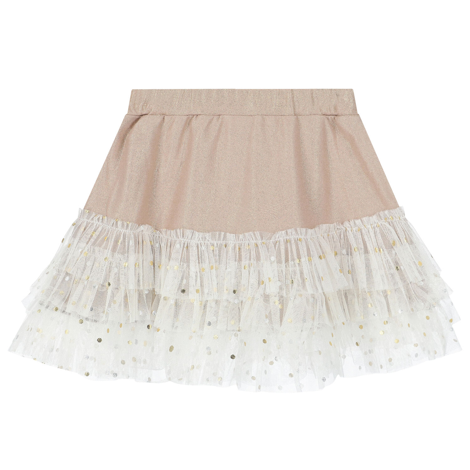 Girls Gold & Ivory Skirt, 1, hi-res