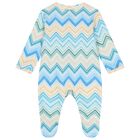 Blue & Yellow Zig Zag Babygrow Set, 1, hi-res