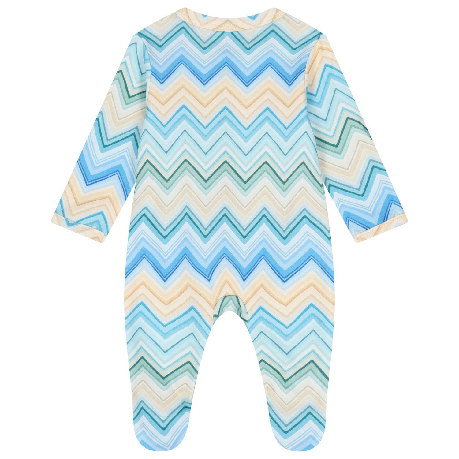 Blue & Yellow Zig Zag Babygrow Set, 1, hi-res image number null