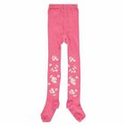 Girls Pink Blossom Tights, 1, hi-res