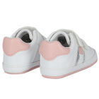 Baby Girls White Logo Pre Walker Shoes, 1, hi-res
