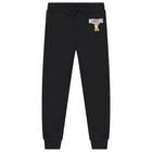 Black Teddy Bear Logo Joggers, 2, hi-res
