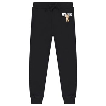 Black Teddy Bear Logo Joggers