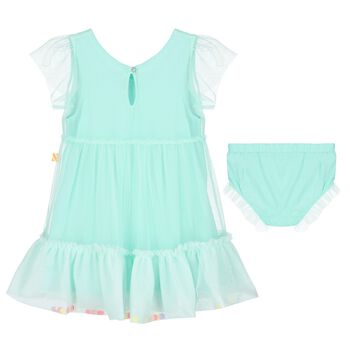 Younger Girls Blue Tiered Tulle Dress Set