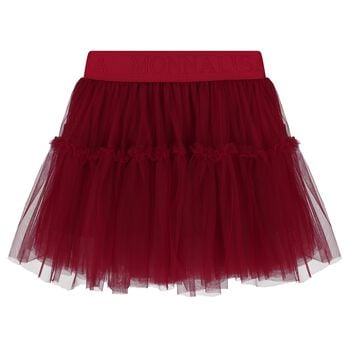 Girls Red Logo Tulle Skirt
