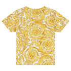 Younger Boys Ivory & Gold Barocco T-Shirt, 1, hi-res